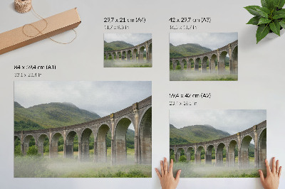 Poster mural Uma majestosa ponte em arco em meio à vegetação.