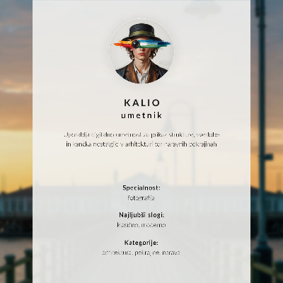 Poster em tela Ponte ao pôr do sol com uma árvore