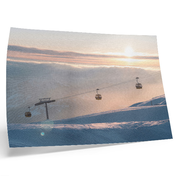Poster para a sala Paisagem de inverno com teleférico