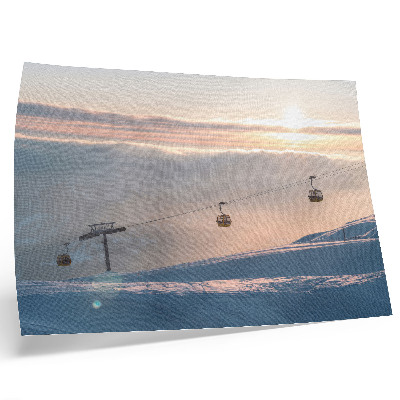 Poster para a sala Paisagem de inverno com teleférico