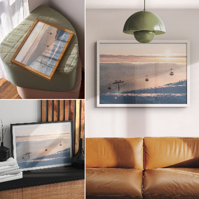 Poster para a sala Paisagem de inverno com teleférico
