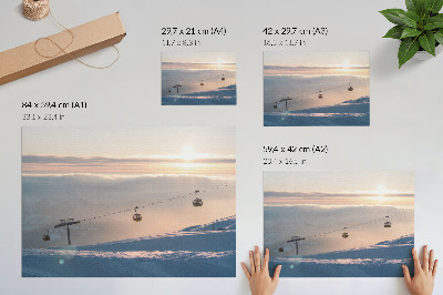 Poster para a sala Paisagem de inverno com teleférico