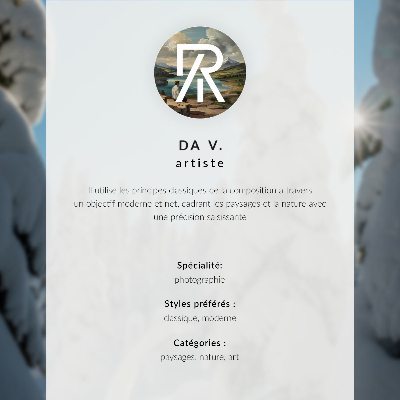 Poster mural Montanhas nevadas, paisagem de inverno, céu limpo