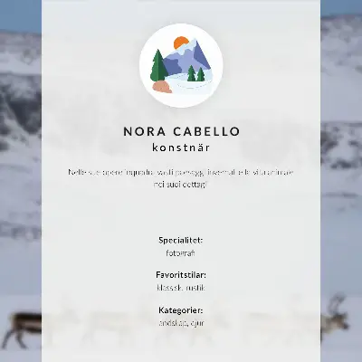 Poster em tela montanhas pitorescas com renas em paisagem de inverno
