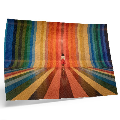 Poster mural Listras coloridas inspiram espaço