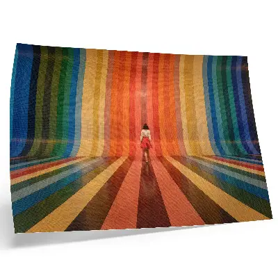 Papel de parede mural listras coloridas que inspiram o ambiente