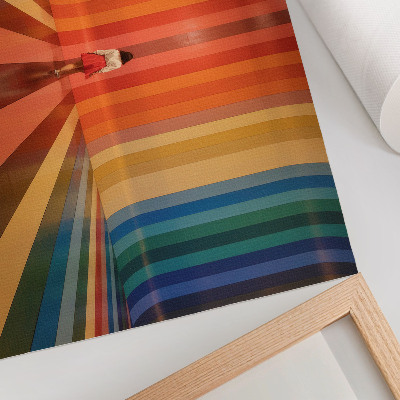 Poster mural Listras coloridas inspiram espaço