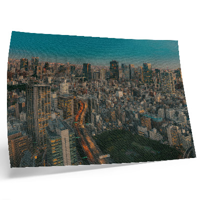 Poster mural Vista aérea da cidade moderna, dinâmica.