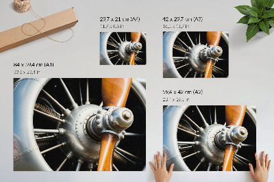 Poster Elementos de hélice metálica com visual industrial