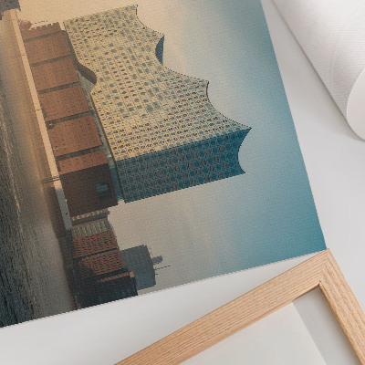 Poster Arquitetura moderna com trilha aquática