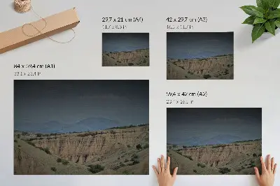 Poster em tela paisagem natural com vastos vales, penhascos e montanhas