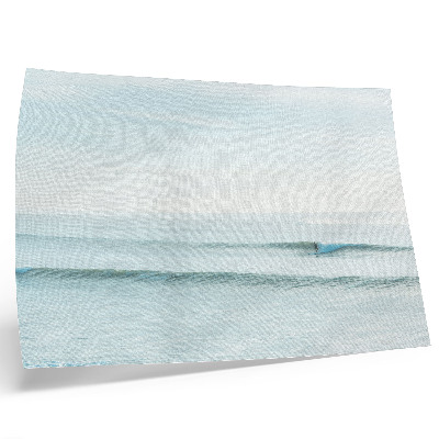 Poster ondas do oceano surfista calmo minimalista