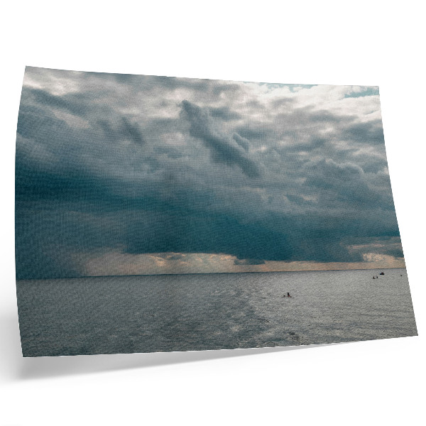 Poster para a sala Céu tempestuoso sobre um oceano cheio de espaço
