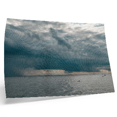 Poster para a sala Céu tempestuoso sobre um oceano cheio de espaço