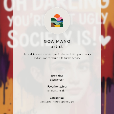Poster mural Três mulheres na parede, vestidos coloridos, céu imenso.