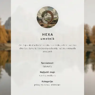 Poster em tela paisagem pitoresca com chalé isolado na natureza
