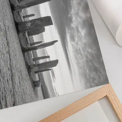 Poster para sala círculo misterioso de pedras brutas com reflexo de paz