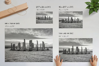 Poster para a sala Círculo misterioso de pedras brutas, reflexão de paz