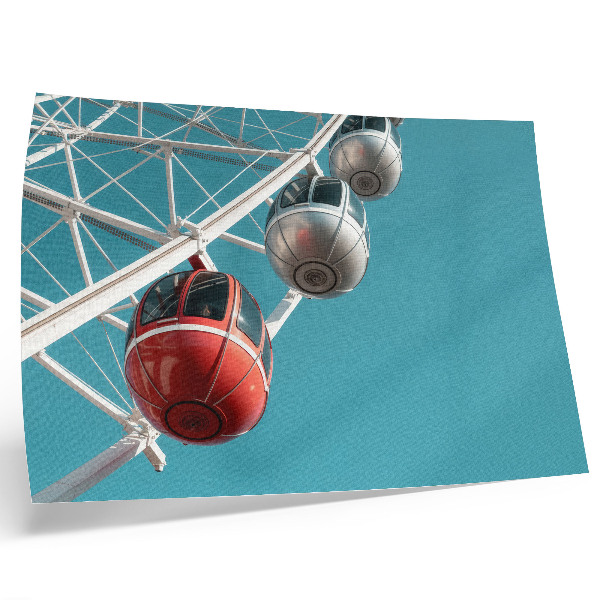 Poster mural Cabines dinâmicas com céu turquesa e modernidade