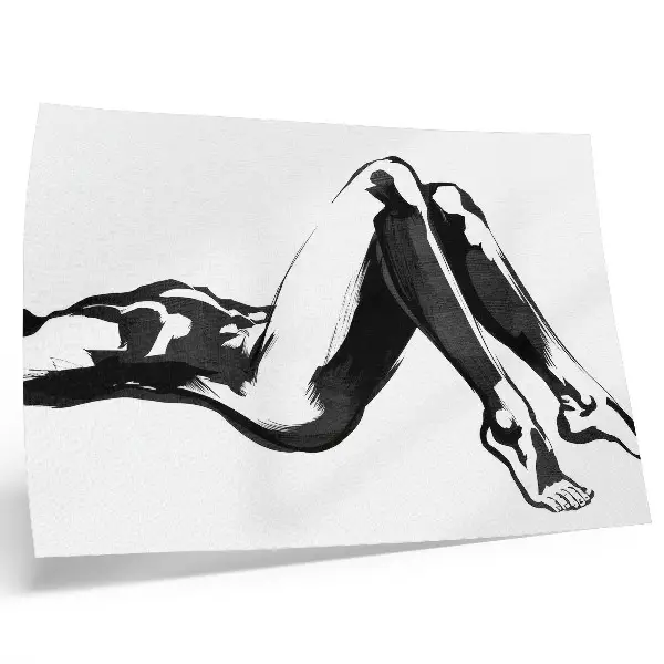 Poster abstrações em preto e branco com harmonia e modernidade