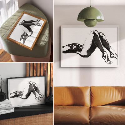 Poster Abstrações em preto e branco, harmonia e modernidade.
