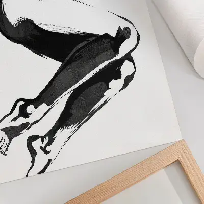 Poster abstrações em preto e branco com harmonia e modernidade
