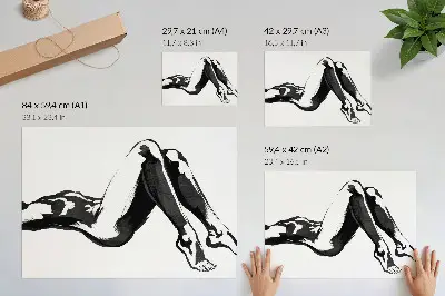 Poster abstrações em preto e branco com harmonia e modernidade