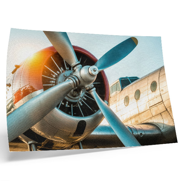 Poster mural Uma imagem de um motor de avião, tecnologia e modernidade.