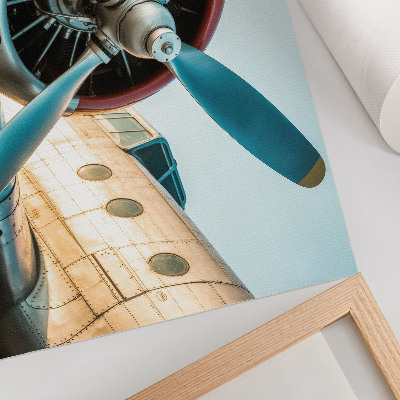 Poster mural Uma imagem de um motor de avião, tecnologia e modernidade.