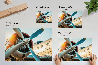 Poster mural Uma imagem de um motor de avião, tecnologia e modernidade.