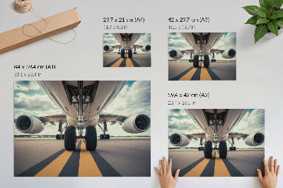 Poster em tela Trem de pouso de avião varejo sky dynamics