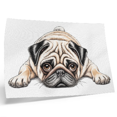 Poster para a sala Ilustração de cachorro, aconchegante, cores quentes, detalhes
