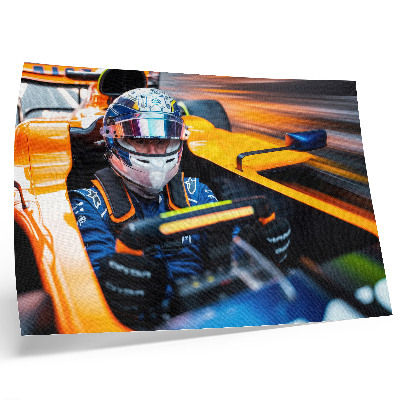 Poster mural Um piloto em um carro de corrida cheio de velocidade e energia.