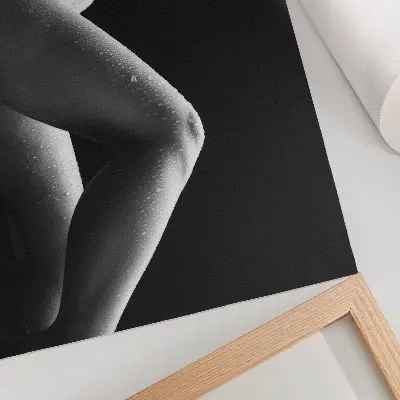 Pôster estética em preto e branco com composição harmoniosa