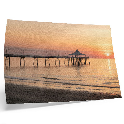 Poster para a sala Pôr do sol sobre a água, uma vista encantadora.