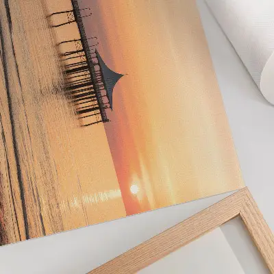 Poster para sala pôr do sol sobre a água com vista encantadora