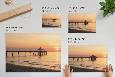 Poster para a sala Pôr do sol sobre a água, uma vista encantadora.