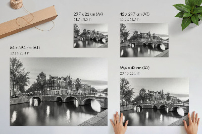Poster Pontes elegantes, arquitetura clássica, canais