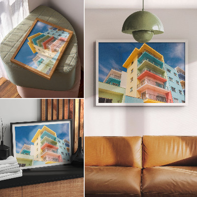 Poster em tela A energia da cor na arquitetura moderna