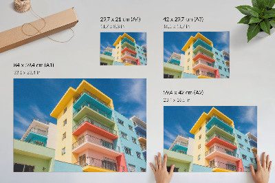 Poster em tela A energia da cor na arquitetura moderna