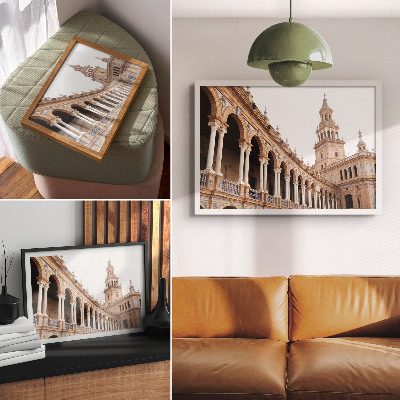 Poster em tela Rica arquitetura com colunas de mármore clássicas