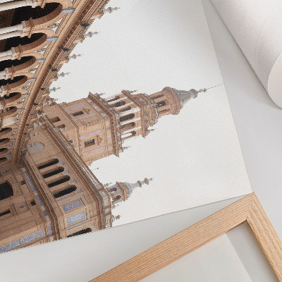 Poster em tela Rica arquitetura com colunas de mármore clássicas