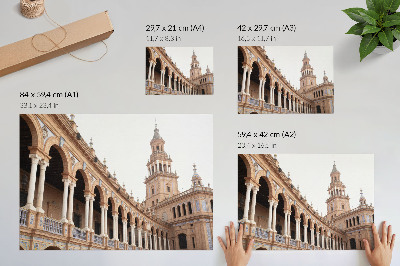 Poster em tela Rica arquitetura com colunas de mármore clássicas