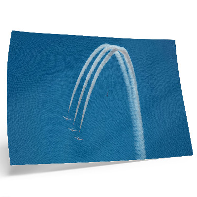 Poster mural Formação de aviões contra a dinâmica do céu