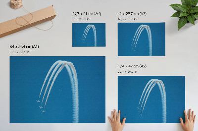 Poster mural Formação de aviões contra a dinâmica do céu