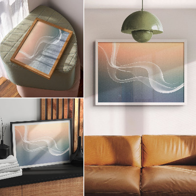 Poster mural Ondas em tons pastel, elegância sutil, harmonia