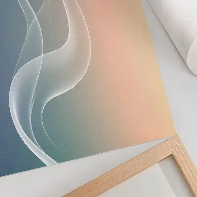 Poster mural com ondas em tons pastel para uma elegância sutil e harmoniosa