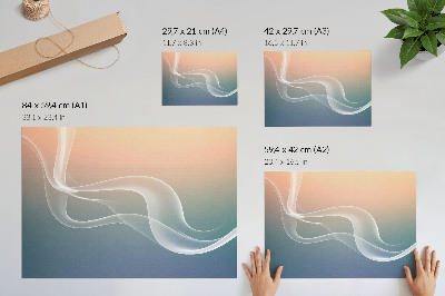 Poster mural Ondas em tons pastel, elegância sutil, harmonia