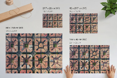 Poster Layout geométrico em cores neutras na cidade