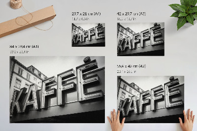Poster Moldura minimalista em neon com estilo urbano